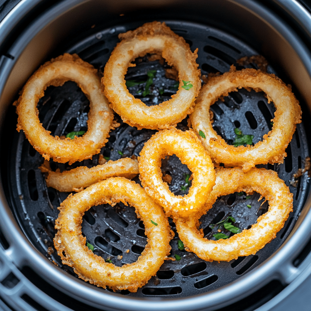 Gluten-Free Onion Rings: The Ultimate Guide to Crispy Perfection Without Wheat 4 Gluten-free onion rings in an air fryer