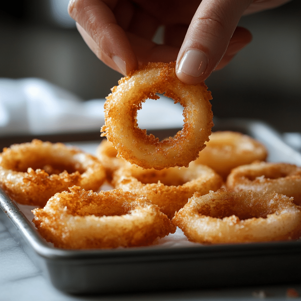 Gluten-Free Onion Rings: The Ultimate Guide to Crispy Perfection Without Wheat 3 Dipping onion rings in gluten-free batter
