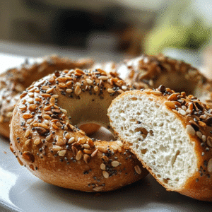 Protein Bagels The Ultimate Guide to Healthier and High Protein Bagels 2 Freshly baked protein bagel close up