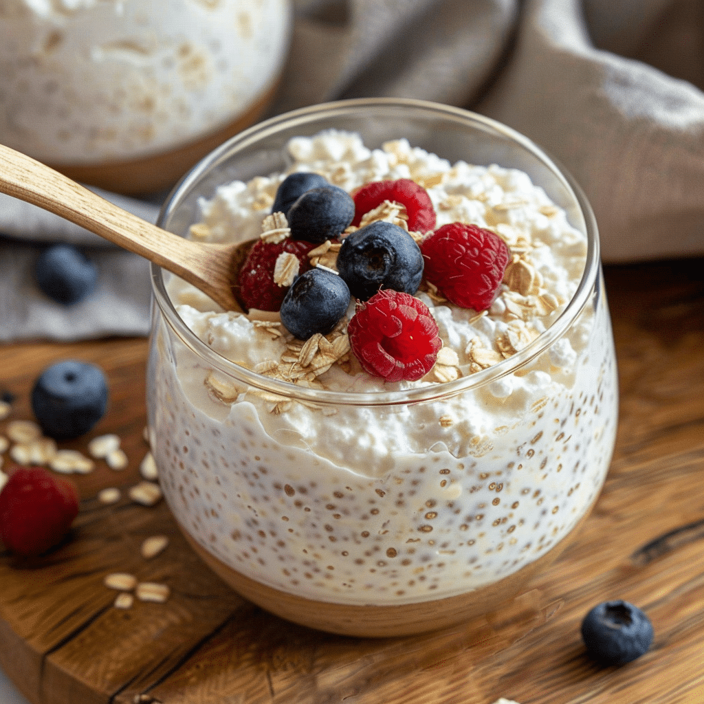 Lactose Free Cottage Cheese: The Complete Guide for Dairy Sensitive Food Lovers 1 lactose free cottage cheese parfait with fresh berries and oats in a glass jar