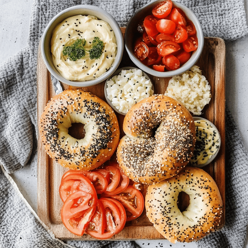 Protein Bagels The Ultimate Guide to Healthier and High Protein Bagels 5 Protein toppings for bagels flat lay